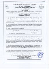 Hiring of Geotechnical Engineering Firm for Geotechnical Investigation & Geophyscial Survey for Projects of Infrastructure Development Authority Punjab (IDAP) (Framework Contract)