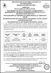 Laboratory Equipment (Package No. 18, Lot-F Balances), for Specialized Medical Equipment for JIC, Lahore - MCH, Bahawalnagar - Reconstruction of Lady Willington Hospital, Lahore
