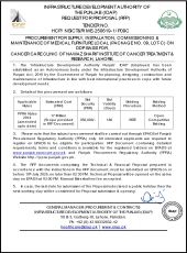 Medical Furniture Local (Package No. 09, Lot-C), for Cancer Care Clinic of Nawaz Sharif Institute of Cancer Treatment & Research, Lahore.