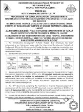 Nephrology Equipment (Package No. 17, Lot-A) for Nawaz Sharif Institute of Cancer Treatment & Research, Lahore & MCH Mianwali