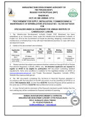 Defibrillators (Package No. 13) for Jinnah Institute of Cardiology, Lahore