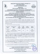 General Medical Equipment (Package No. 17, Lot-F) ) for NSIC, Sargodha, Specialized Medical Equipment for JIC, Lahore, 200 Bedded MCH, District Bahawalnagar and Pilot Program for Hub and Spoke Model at Zahir Pir, Rahim Yar Khan