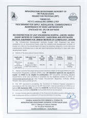 Video Laryngoscope (Package No. 29) for Reconstruction of Lady Willingdon Hospital, Lahore; NSIC, Sargodha and Specialized Medical Equipment for Jinnah Institute of Cardiology, Lahore