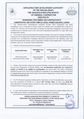 Engineering, Procurement and Construction of Administrative And Studio Complex (Steel Framed Building), Lahore