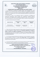 Construction of Post Production and Utility Block, Lahore