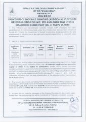 Provision of Movable Furniture (Additional Scope) for Green Building for EMC, EPD and Allied New Entities Established Under PGDP (DLI-2, PGDP), Lahore (2026/BID/28) 