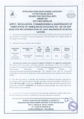 Fabrication of Ambulances (Package No. 50)  for 