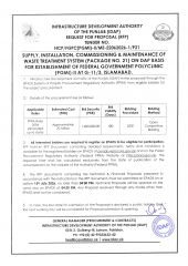 Waste Treatment System (Package No. 21) for 