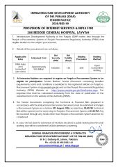 PROVISION OF INTERNET SERVICES & MPLS FOR 286 BEDDED GENERAL HOSPITAL, LAYYAH (2026/BID/49) 